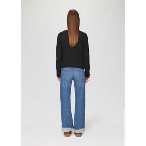 Heathered Knit Raglan Sleeve Jumper Women QS image-4