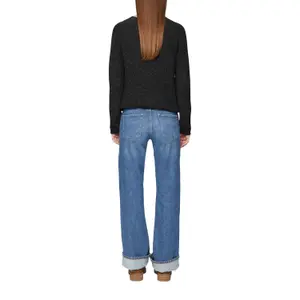 Heathered Knit Raglan Sleeve Jumper Women QS image-5