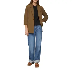 Heathered Knit Raglan Sleeve Jumper Women QS image-6