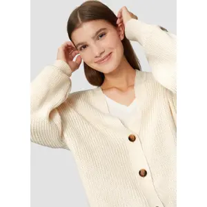 Women's wool blend cardigan QS image-3