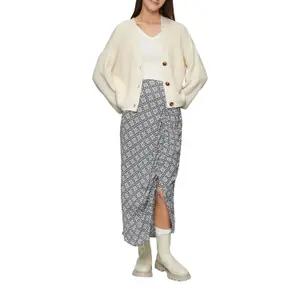Women's wool blend cardigan QS image-6