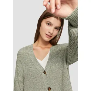 Women's wool blend cardigan QS image-3
