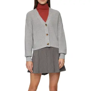 Women's wool blend cardigan QS image-2