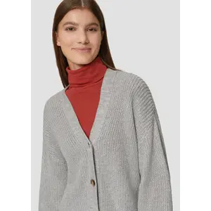 Women's wool blend cardigan QS image-3