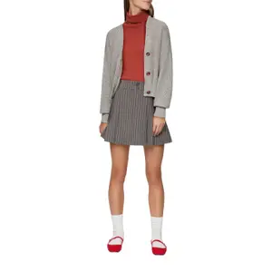 Women's wool blend cardigan QS image-6