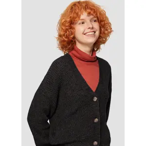 Women's wool blend cardigan QS image-3