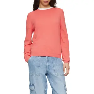 Structured Knit Cotton Viscose Jumper Women QS image-2