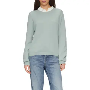 Structured Knit Cotton Viscose Jumper Women QS image-2