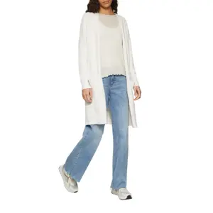 Women's Long Viscose Blend Cardigan QS image-2
