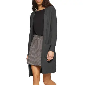 Women's Long Viscose Blend Cardigan QS image-2