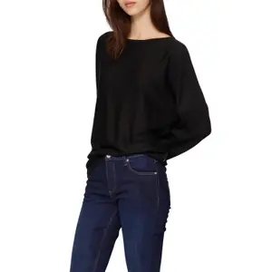 Batwing Knit Top for Women QS image-2