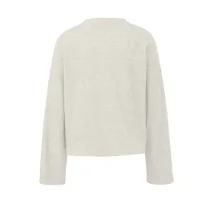 Women’s Heathered Plush Ribbed Pullover QS image-1