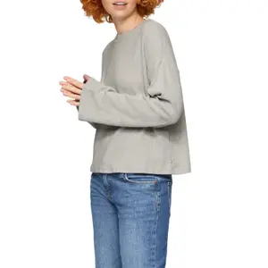 Women’s Heathered Plush Ribbed Pullover QS image-2