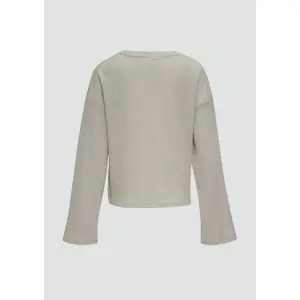 Women’s Heathered Plush Ribbed Pullover QS image-4