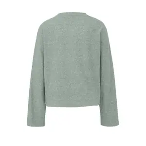 Women’s Heathered Plush Ribbed Pullover QS image-1