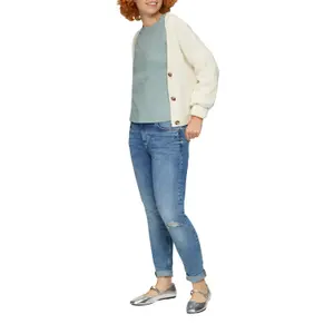 Women’s Heathered Plush Ribbed Pullover QS image-6