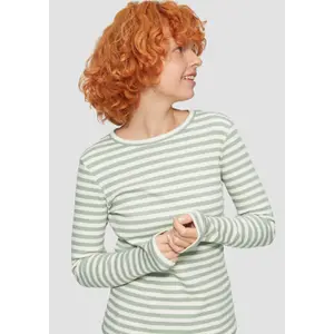 Fitted Ribbed Knit Sweater for Women QS image-3