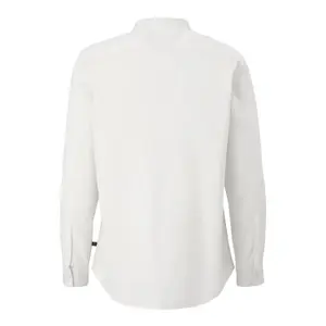 Cotton Twill Long Sleeve Shirt with Stand Collar QS image-1