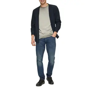 Cotton Twill Long Sleeve Shirt with Stand Collar QS image-6