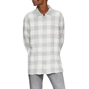 Long Sleeve Checked Shirt with Chest Pocket QS image-2