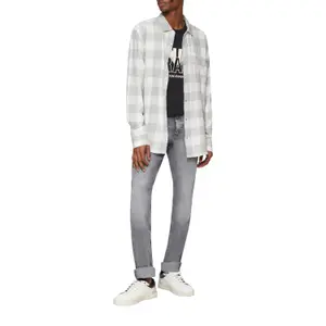 Long Sleeve Checked Shirt with Chest Pocket QS image-6