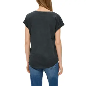 Cotton T-Shirt with Print for Women QS image-5