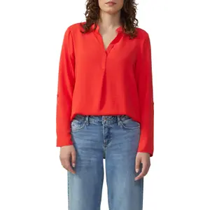 Eunique Roll-Up Sleeve Blouse Women QS image-2