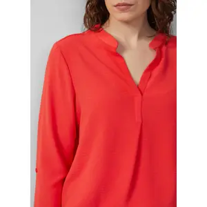 Eunique Roll-Up Sleeve Blouse Women QS image-3