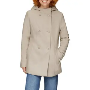 Women's Wool Effect Coat QS image-2
