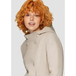 Women's Wool Effect Coat QS image-3