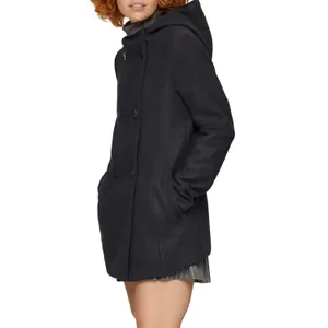 Women's Wool Effect Coat QS image-2