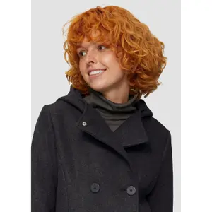 Women's Wool Effect Coat QS image-3