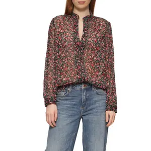 Slightly Sheer Chiffon Blouse Woman QS image-2