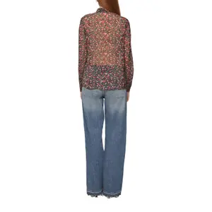 Slightly Sheer Chiffon Blouse Woman QS image-5