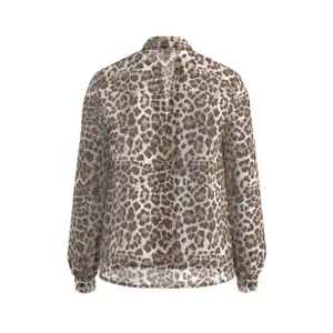 Slightly Sheer Chiffon Blouse Woman QS image-1