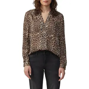 Slightly Sheer Chiffon Blouse Woman QS image-2