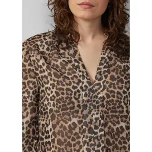 Slightly Sheer Chiffon Blouse Woman QS image-3