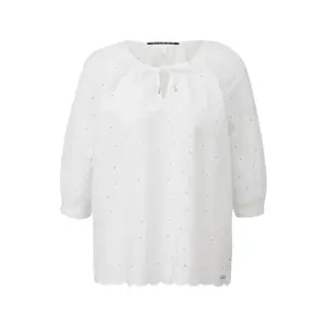 Women's Broderie Anglaise Blouse QS image-0