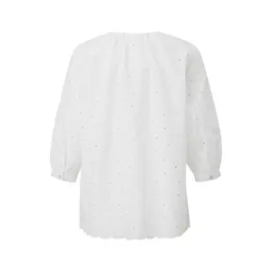 Women's Broderie Anglaise Blouse QS image-1