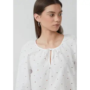 Women's Broderie Anglaise Blouse QS image-3