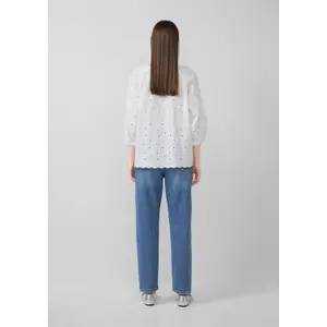 Women's Broderie Anglaise Blouse QS image-4