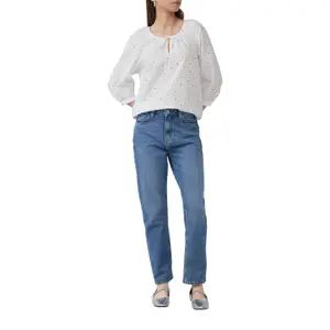 Women's Broderie Anglaise Blouse QS image-6