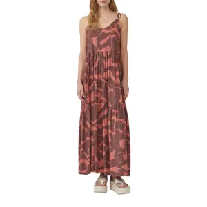 Long Viscose Dress for Women QS image-2