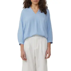 Women’s Ruffled Shoulder Viscose Blouse QS image-2
