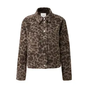 Women's Leopard Print Jacket QS image-0