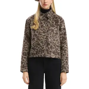 Women's Leopard Print Jacket QS image-2