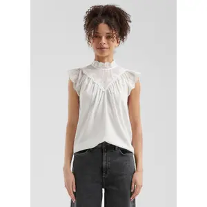 Blouse with Transparent Inserts and Embroidery for Women QS image-6