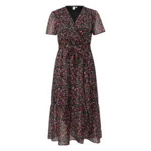 Women's Chiffon Wrap Effect Dress QS image-0