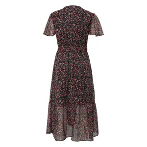 Women's Chiffon Wrap Effect Dress QS image-1