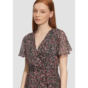 Women's Chiffon Wrap Effect Dress QS image-3